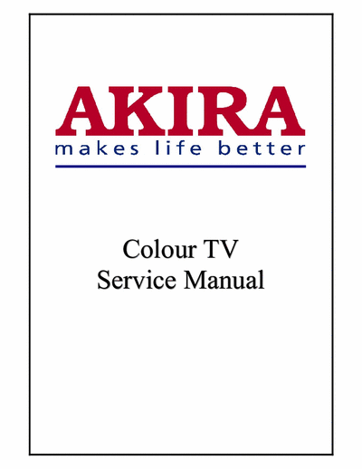 AKIRA 25CF9N service manual
TDA93xxPS/N2/5I (IC101)
AUDIO TDA9859H (IC401), TDA8944 (IC402)
V/A SW M52797SP (IC801)
V.O. TDA4863AJ (IC302)
POWER KA5Q1265 (IC604)